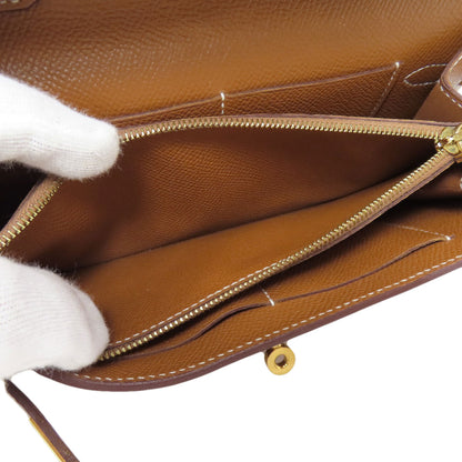 HERMES エルメス ケリートゥー・ゴー ゴールド ゴールド金具 長財布（小銭入れあり） エプソン レディース 中古