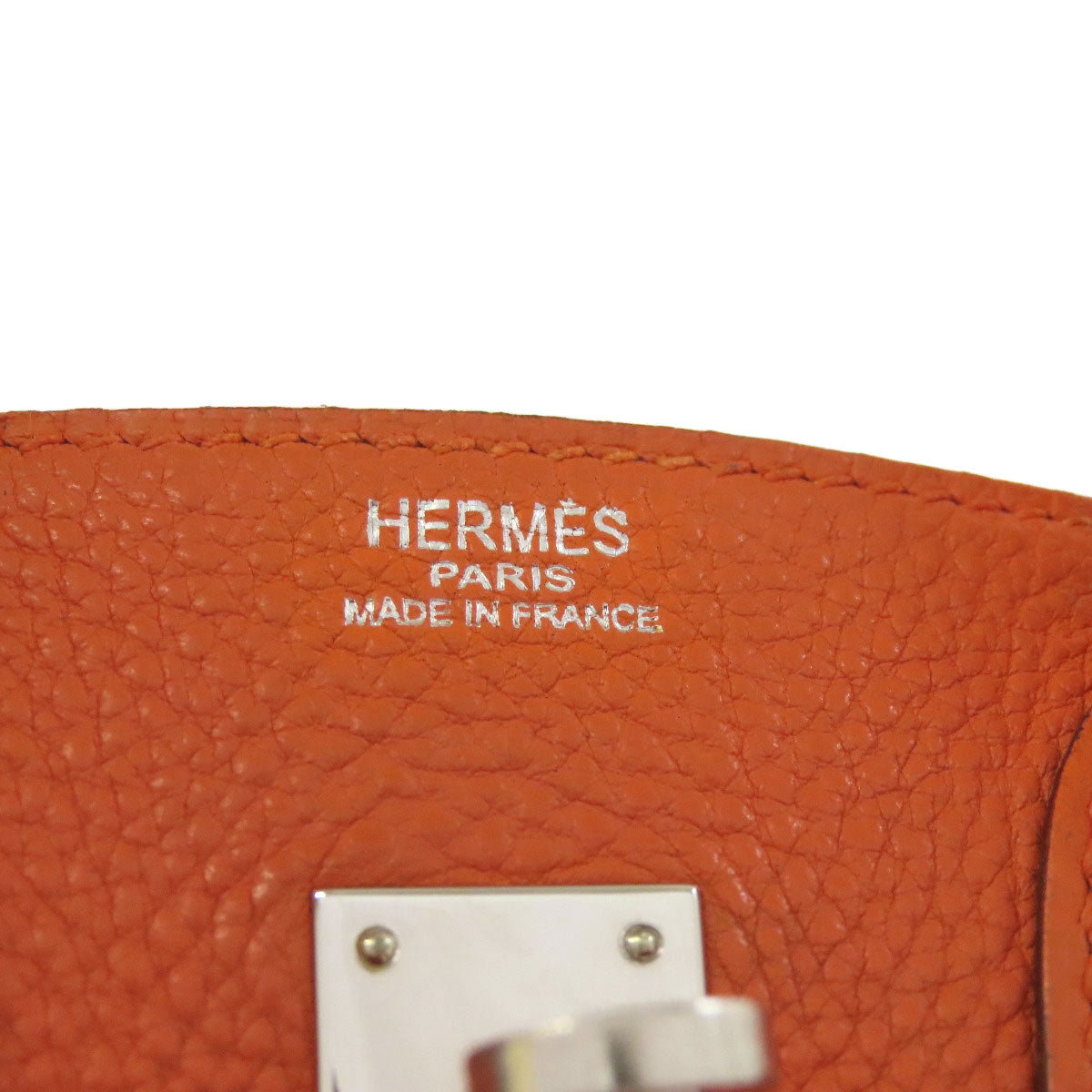 HERMES エルメス バーキン25 シルバー金具 ハンドバッグ トゴ レディース 中古
