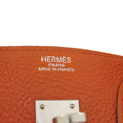 HERMES エルメス バーキン25 シルバー金具 ハンドバッグ トゴ レディース 中古