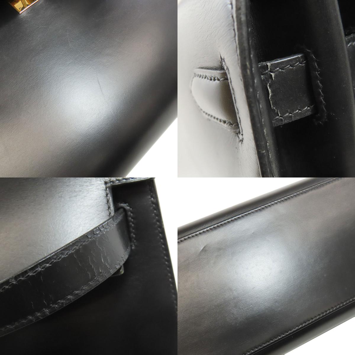 HERMES エルメス ケリー32 外縫い ゴールド金具 ハンドバッグ ボックスカーフ レディース 中古