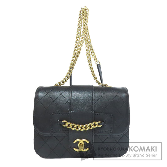 CHANEL シャネル ココマーク チェーンショルダー ゴールド金具 ショルダーバッグ カーフ レディース 中古