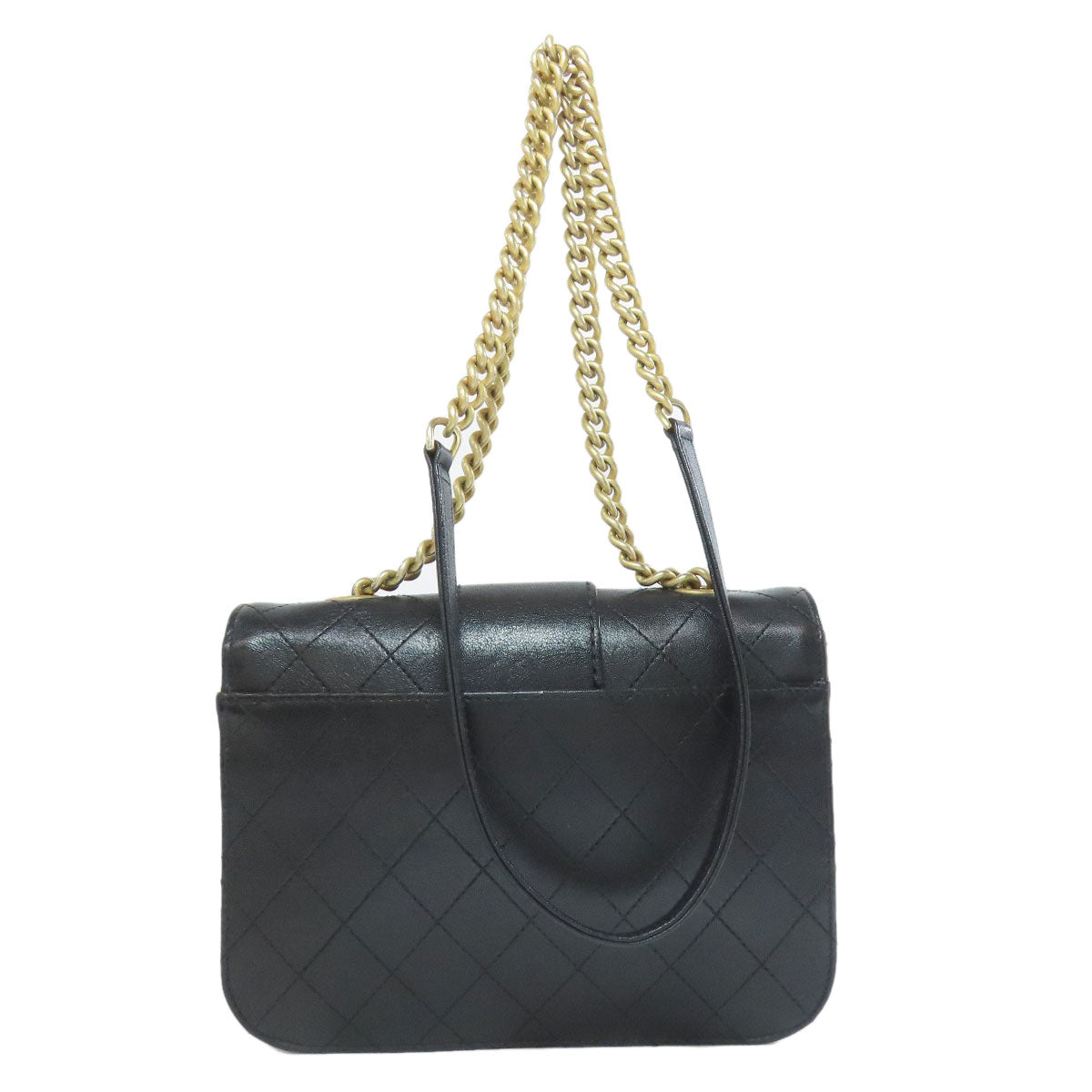 CHANEL シャネル ココマーク チェーンショルダー ゴールド金具 ショルダーバッグ カーフ レディース 中古
