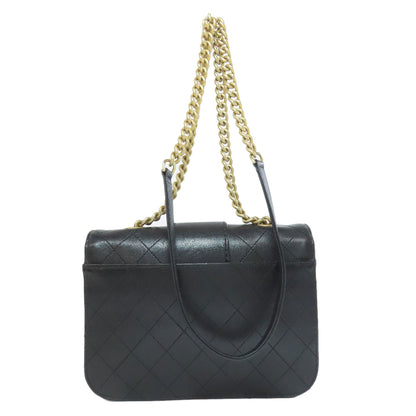 CHANEL シャネル ココマーク チェーンショルダー ゴールド金具 ショルダーバッグ カーフ レディース 中古