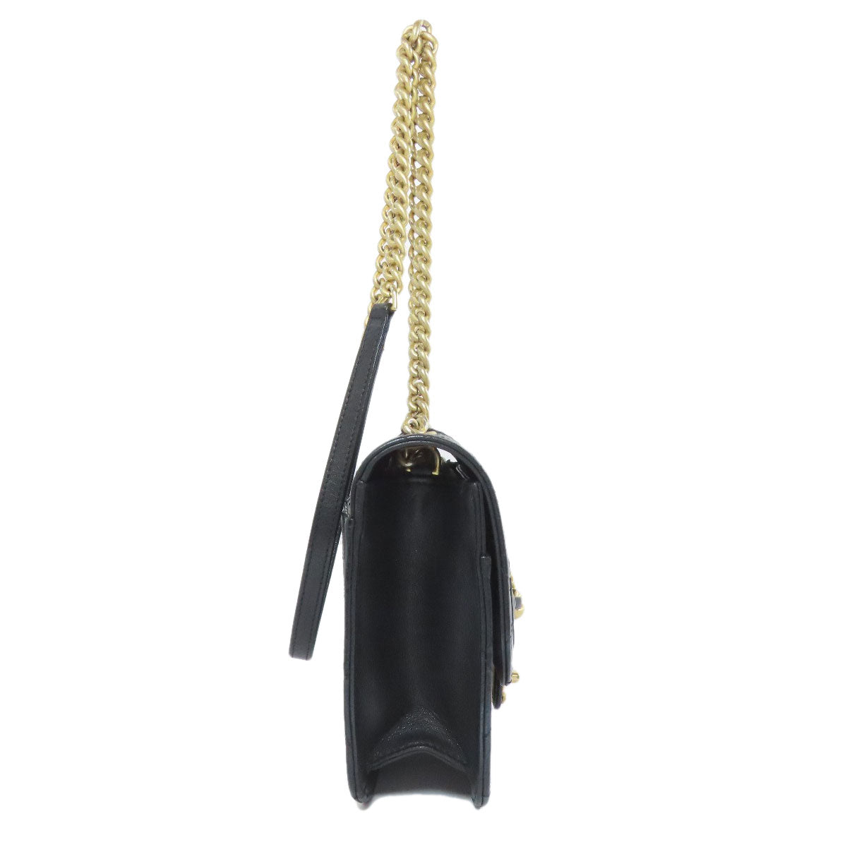 CHANEL シャネル ココマーク チェーンショルダー ゴールド金具 ショルダーバッグ カーフ レディース 中古