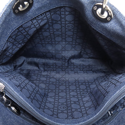 CHRISTIAN DIOR クリスチャンディオール レディディオール カナージュトート 2WAY ハンドバッグ デニム レディース 中古