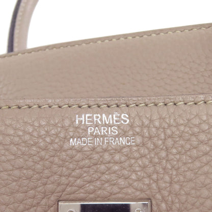 HERMES エルメス バーキン35 トゥルティエールグレー シルバー金具 ハンドバッグ トリヨン レディース 中古