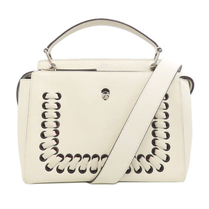 FENDI フェンディ ドットコム 2WAY ハンドバッグ カーフ レディース 中古