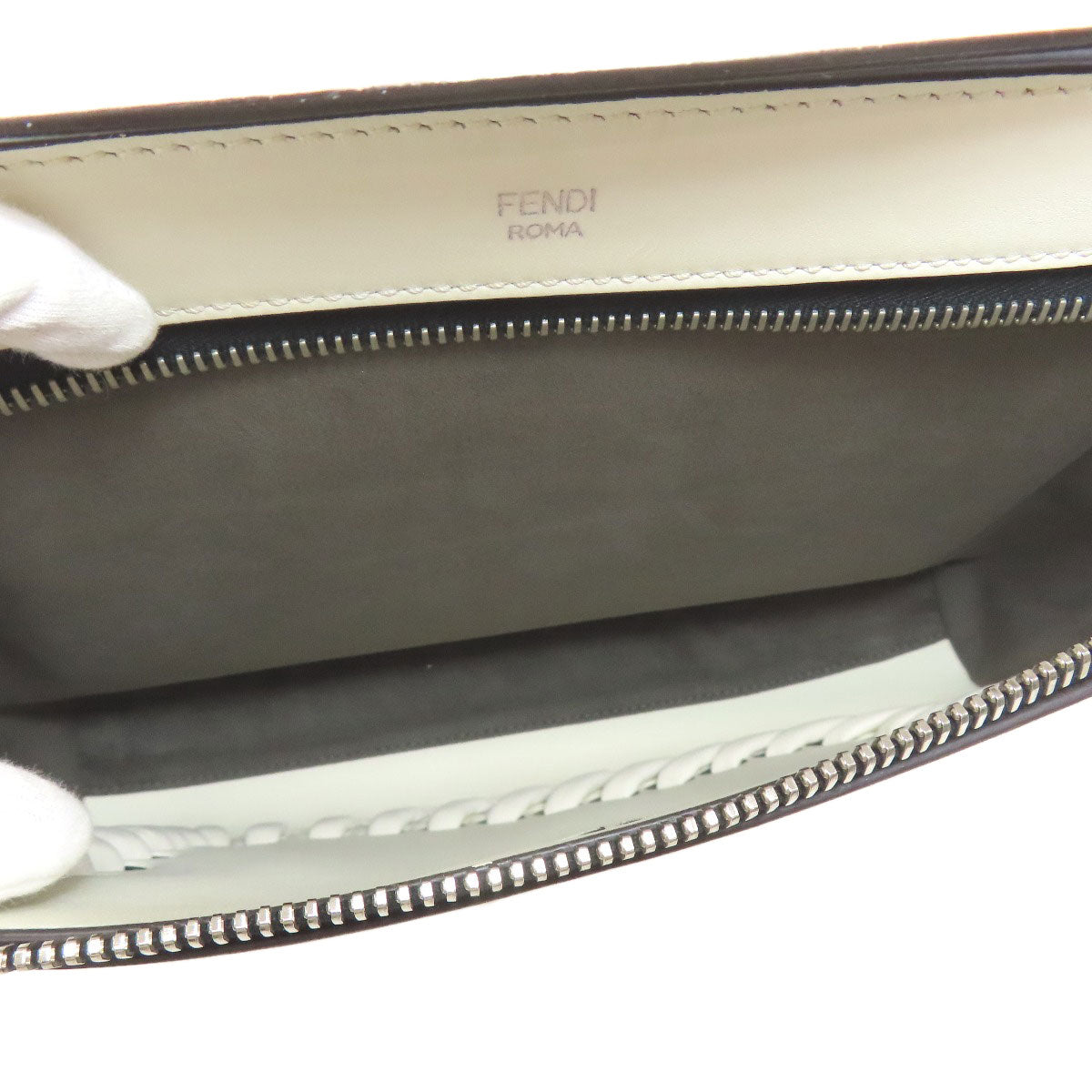 FENDI フェンディ ドットコム 2WAY ハンドバッグ カーフ レディース 中古