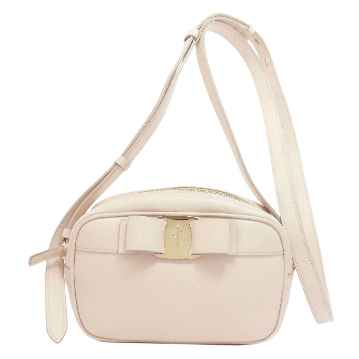 Salvatore Ferragamo サルヴァトーレフェラガモ ヴァラリボン ショルダーバッグ レザー レディース 中古