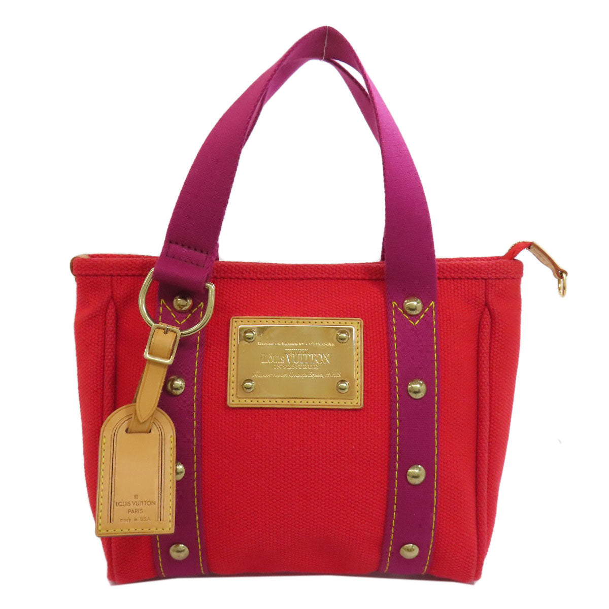 LOUIS VUITTON ルイヴィトン M40037 アンティグアライン カバPM ハンドバッグ キャンバス レディース 中古