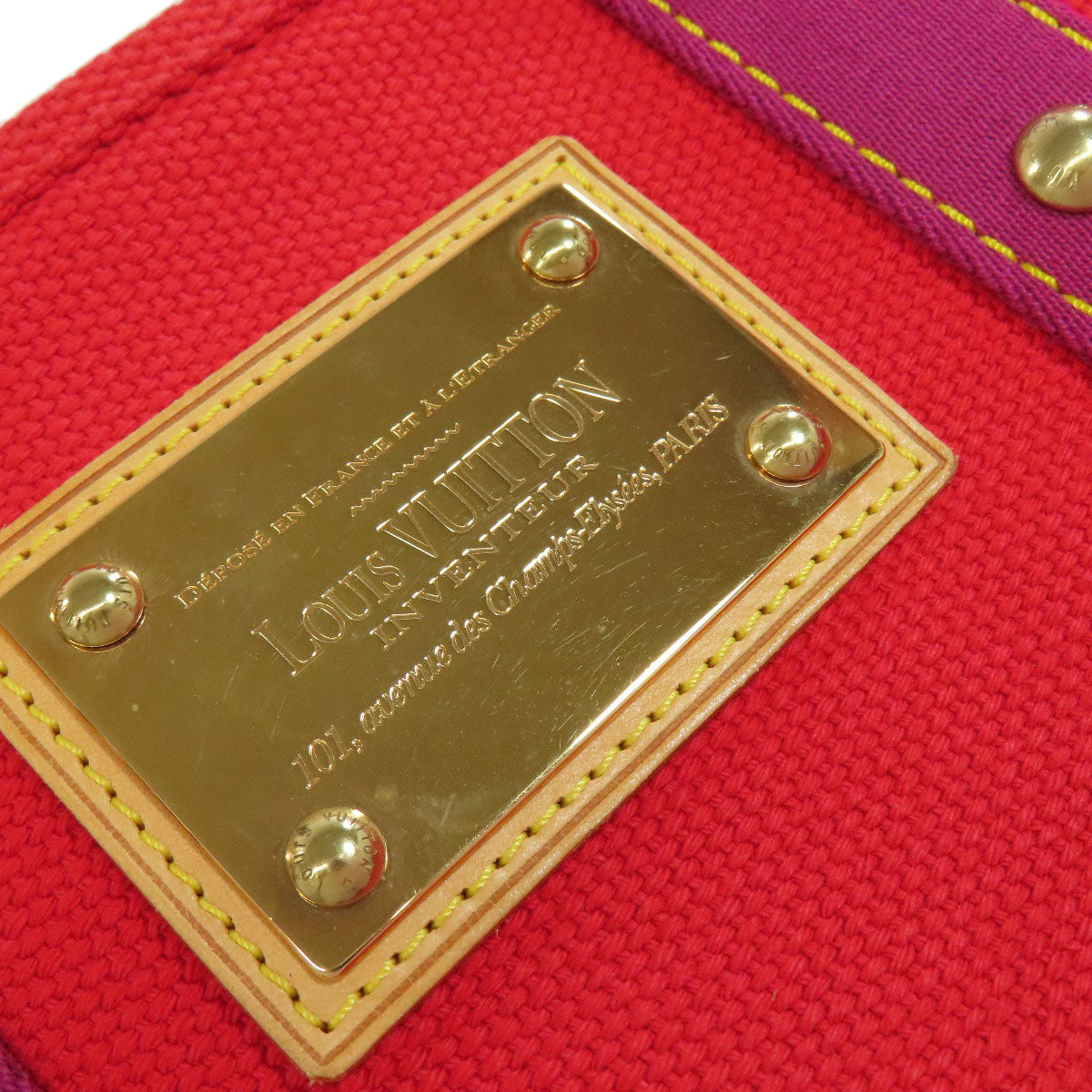 LOUIS VUITTON ルイヴィトン M40037 アンティグアライン カバPM ハンドバッグ キャンバス レディース 中古