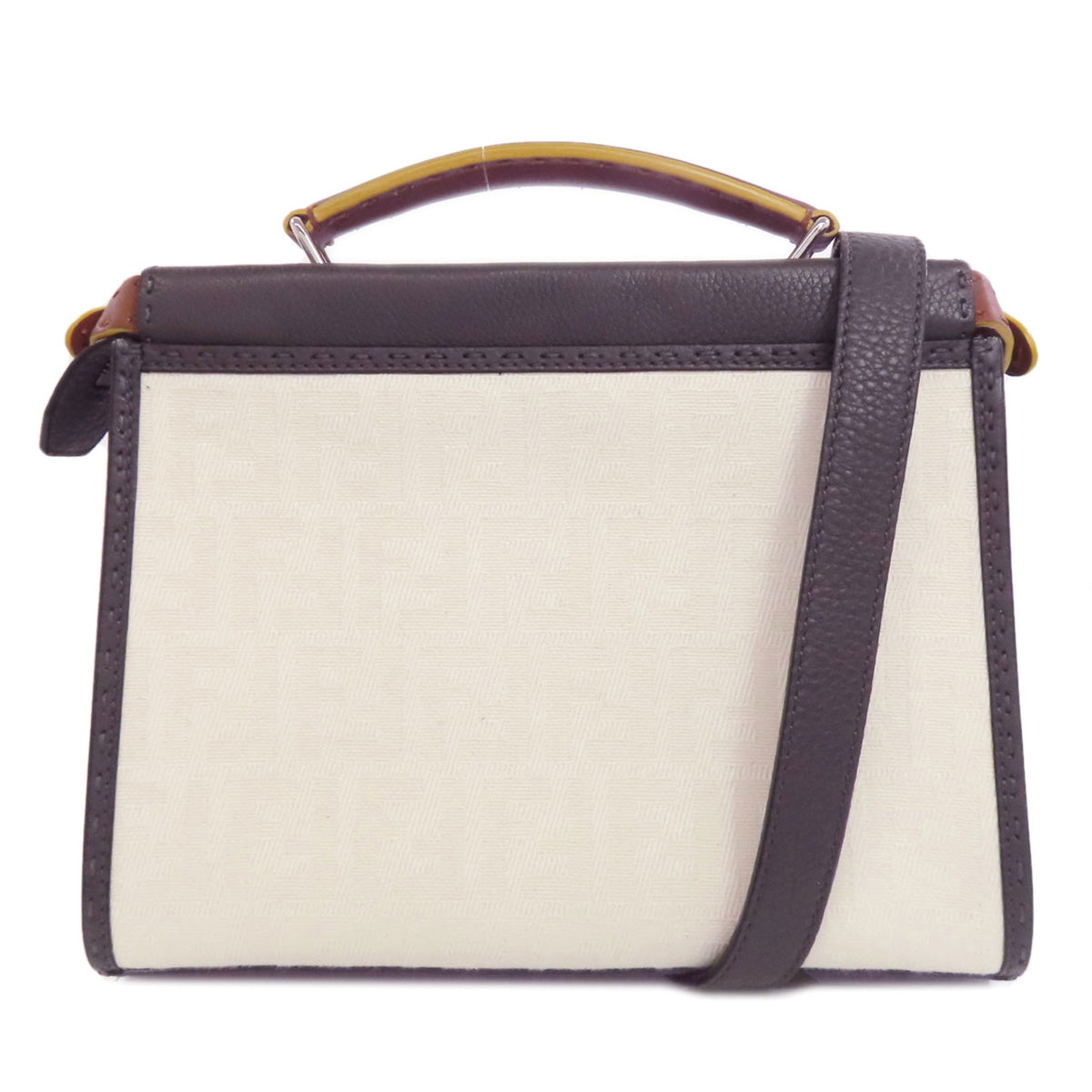 FENDI フェンディ ピーカブー フィット セレリア 2WAY ハンドバッグ キャンバス レディース 中古