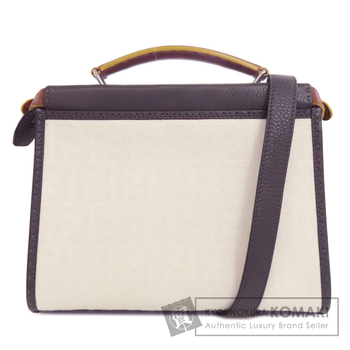 FENDI フェンディ ピーカブー フィット セレリア 2WAY ハンドバッグ キャンバス レディース 中古
