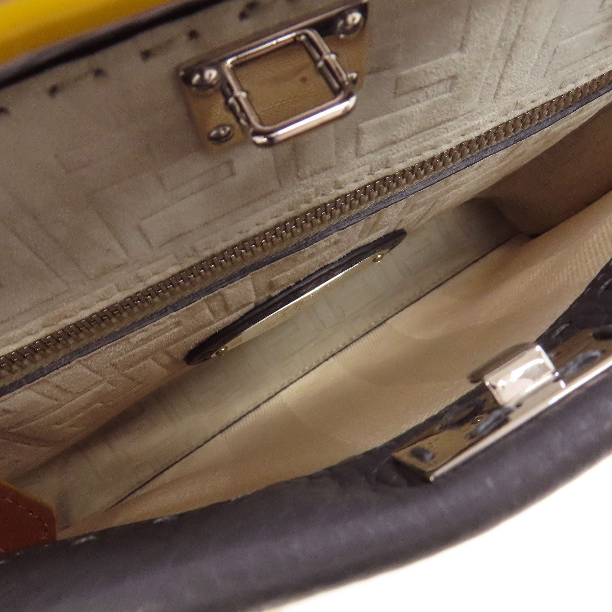 FENDI フェンディ ピーカブー フィット セレリア 2WAY ハンドバッグ キャンバス レディース 中古