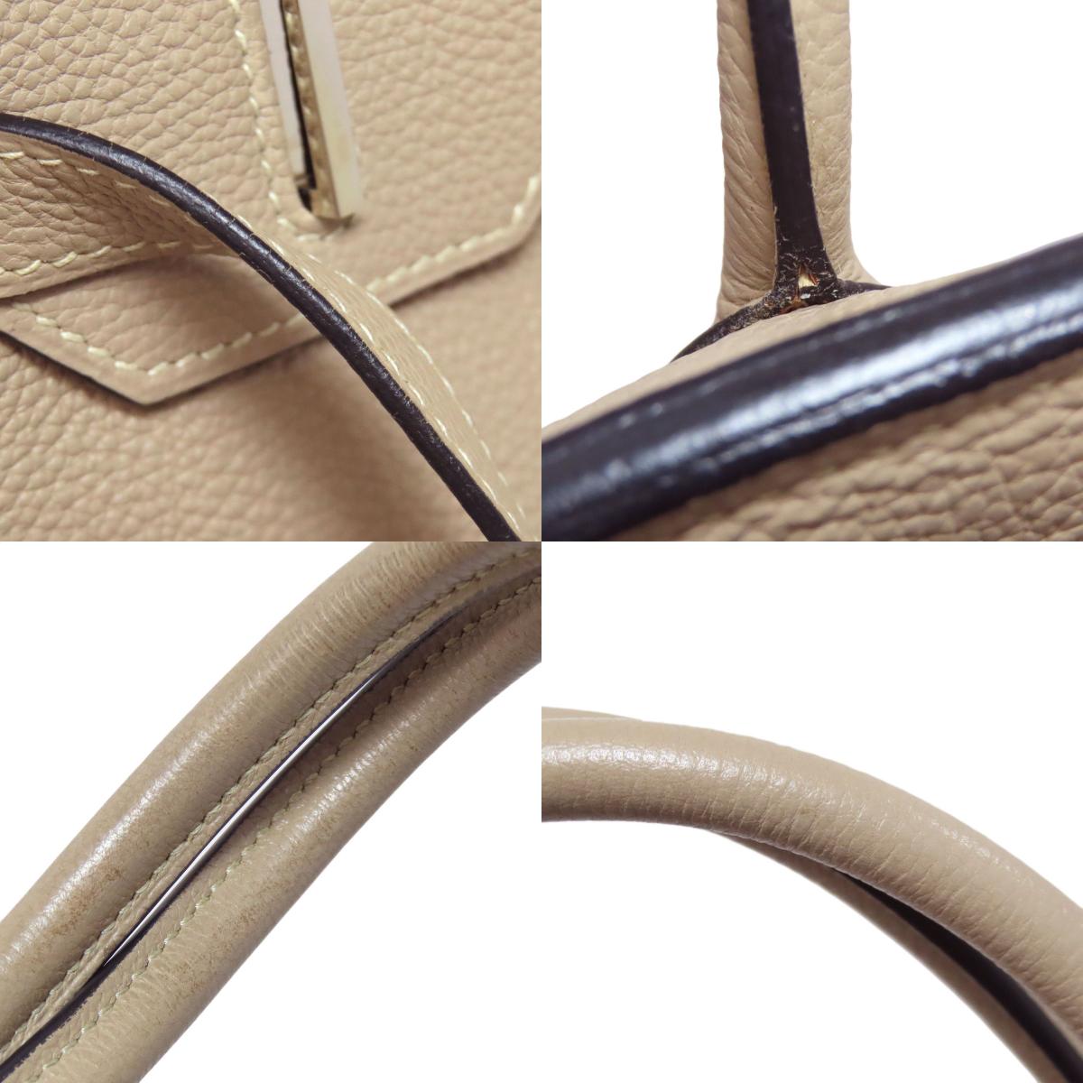 HERMES エルメス バーキン30 シルバー金具 ハンドバッグ トゴ レディース 中古