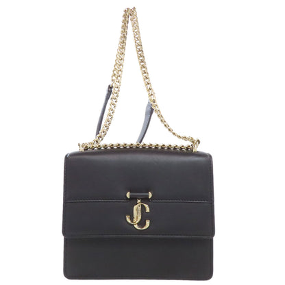 Jimmy Choo ジミーチュウ チェーンショルダー ショルダーバッグ カーフ レディース 中古