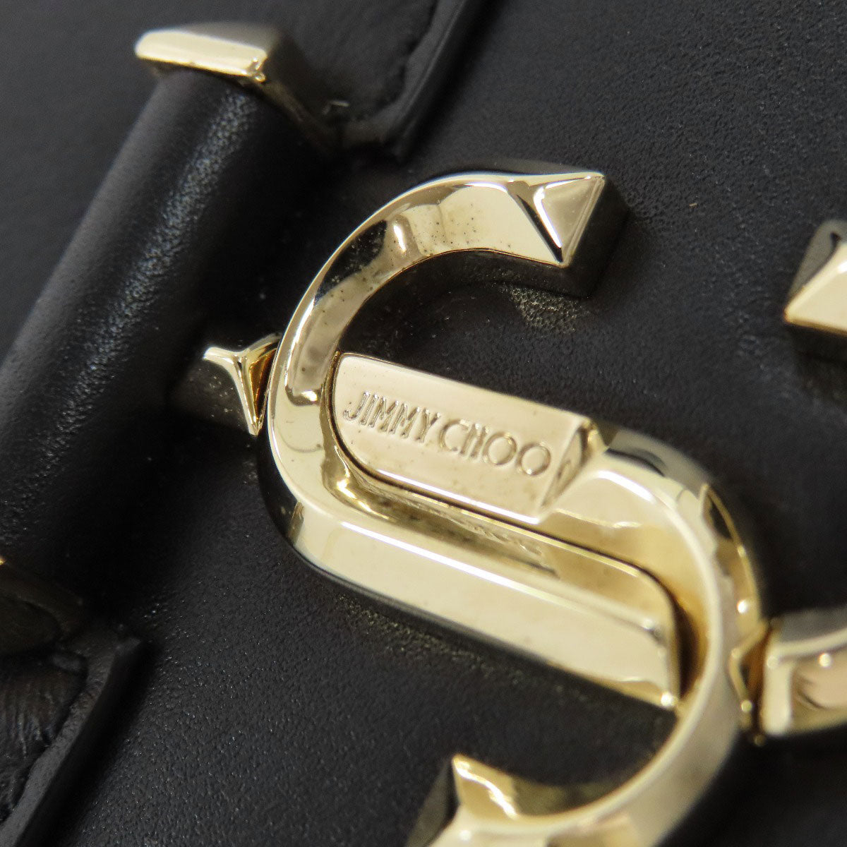 Jimmy Choo ジミーチュウ チェーンショルダー ショルダーバッグ カーフ レディース 中古