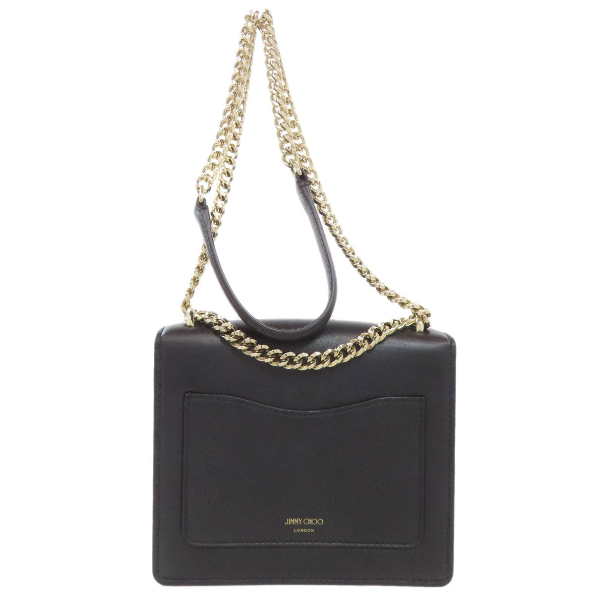 Jimmy Choo ジミーチュウ チェーンショルダー ショルダーバッグ カーフ レディース 中古