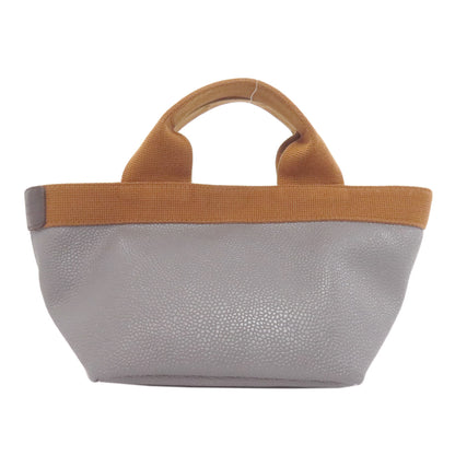 Herve Chapelier エルベ・シャプリエ ミニバッグ 舟形トート ハンドバッグ コットン レディース 中古