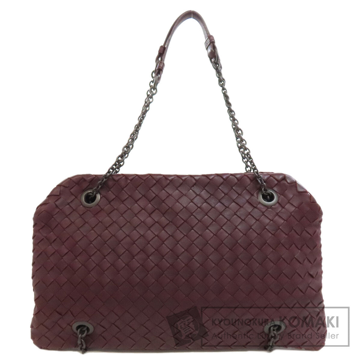 BOTTEGA VENETA ボッテガヴェネタ イントレチャート ハンドバッグ カーフ レディース 中古