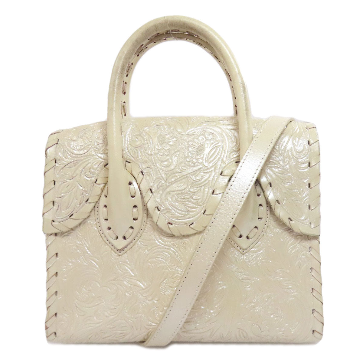 SELECT BAG セレクトバッグ グレースコンチネンタル カービングトライブス 2WAY ハンドバッグ レザー レディース 中古