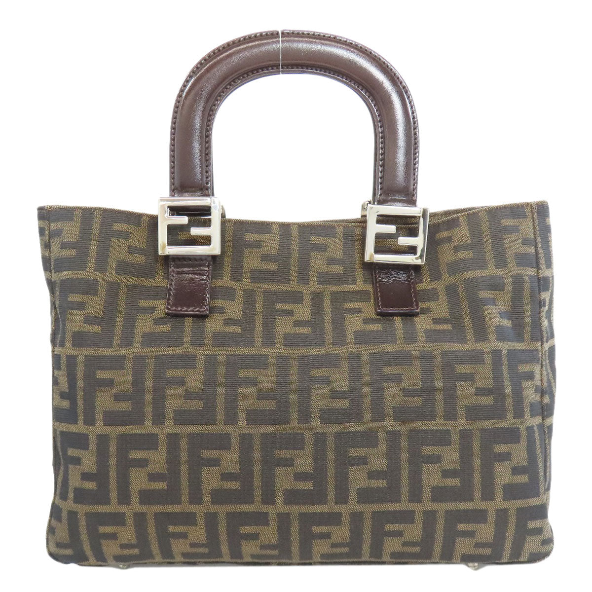 FENDI フェンディ ズッカ柄 トートバッグ キャンバス レディース 中古