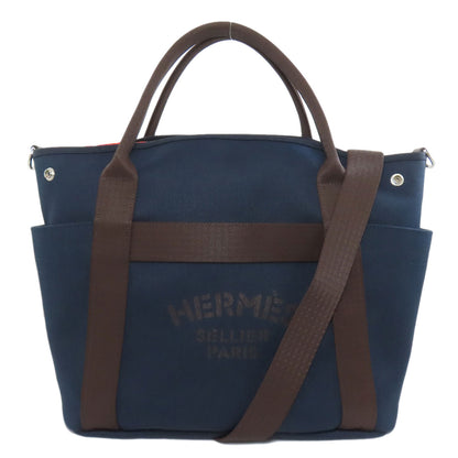 HERMES エルメス サック ド パンサージュグレーム トートバッグ キャンバス レディース 中古