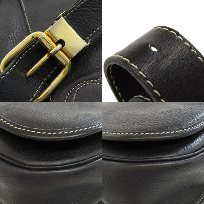 CHRISTIAN DIOR クリスチャンディオール ロゴ ショルダーバッグ レザー レディース 中古