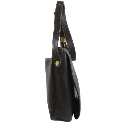 CHRISTIAN DIOR クリスチャンディオール ロゴ ショルダーバッグ レザー レディース 中古