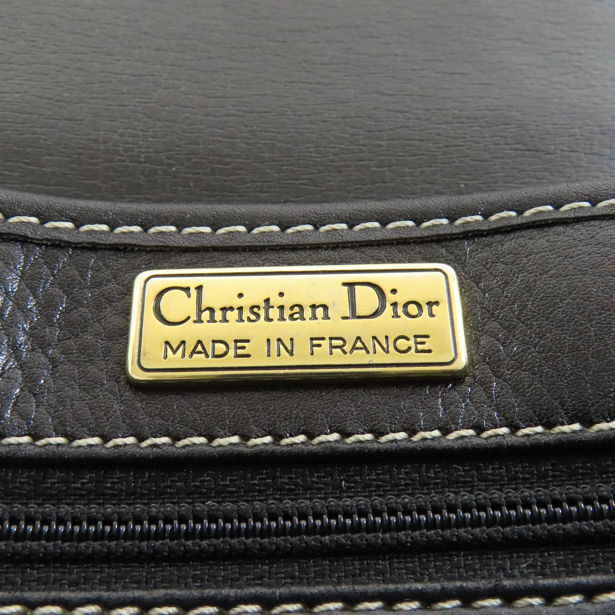 CHRISTIAN DIOR クリスチャンディオール ロゴ ショルダーバッグ レザー レディース 中古