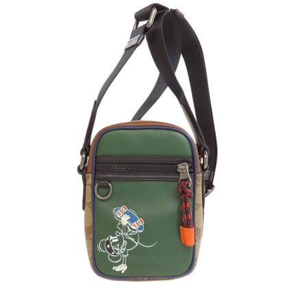 COACH コーチ C0821 ミッキーコラボ ショルダーバッグ レザー レディース 中古