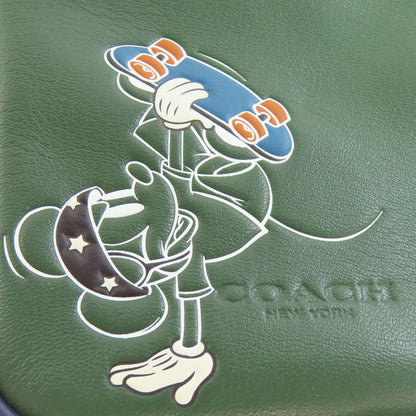 COACH コーチ C0821 ミッキーコラボ ショルダーバッグ レザー レディース 中古