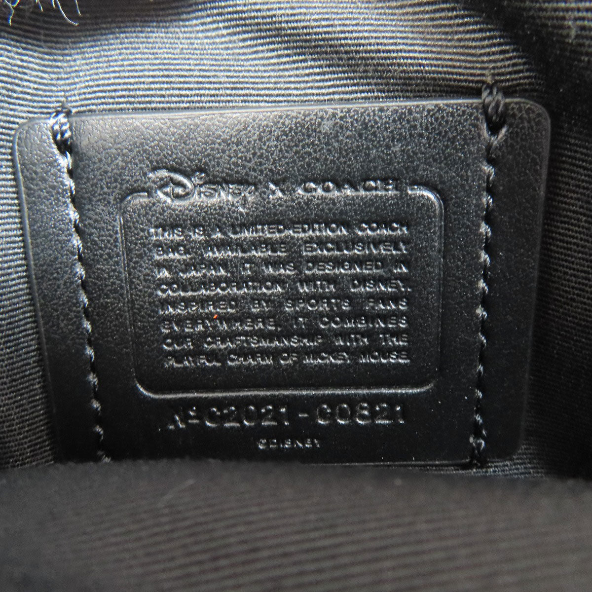 COACH コーチ C0821 ミッキーコラボ ショルダーバッグ レザー レディース 中古