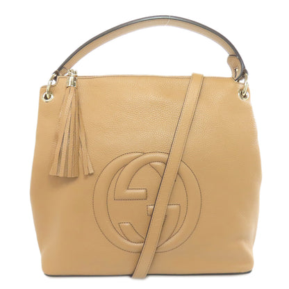 GUCCI グッチ 536194 アウトレット ワンショルダー インターロッキングG トートバッグ レザー レディース 中古