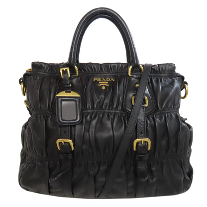 PRADA プラダ 2WAY ハンドバッグ ラムスキン レディース 中古