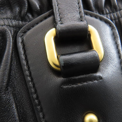 PRADA プラダ 2WAY ハンドバッグ ラムスキン レディース 中古