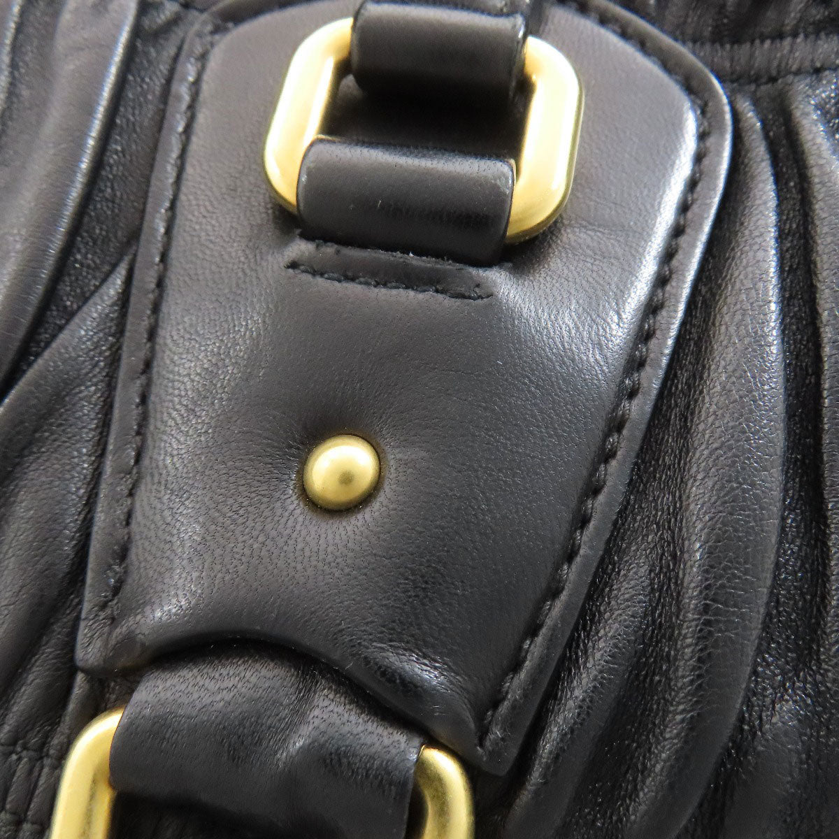 PRADA プラダ 2WAY ハンドバッグ ラムスキン レディース 中古