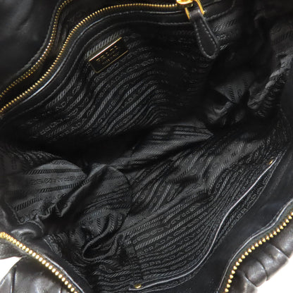 PRADA プラダ 2WAY ハンドバッグ ラムスキン レディース 中古