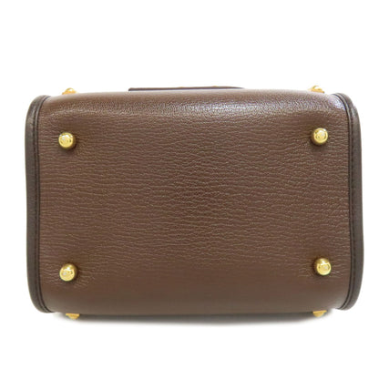 DELVAUX デルヴォー アストリッド ミニボストン ハンドバッグ レザー レディース 中古