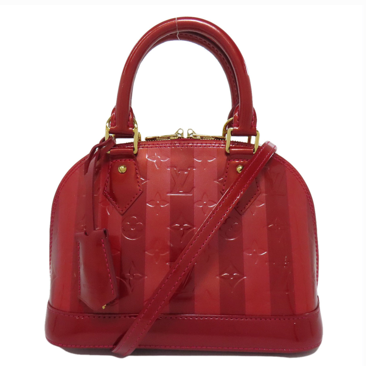 LOUIS VUITTON ルイヴィトン M91593 アルマBB レイユール ハンドバッグ ヴェルニ レディース 中古