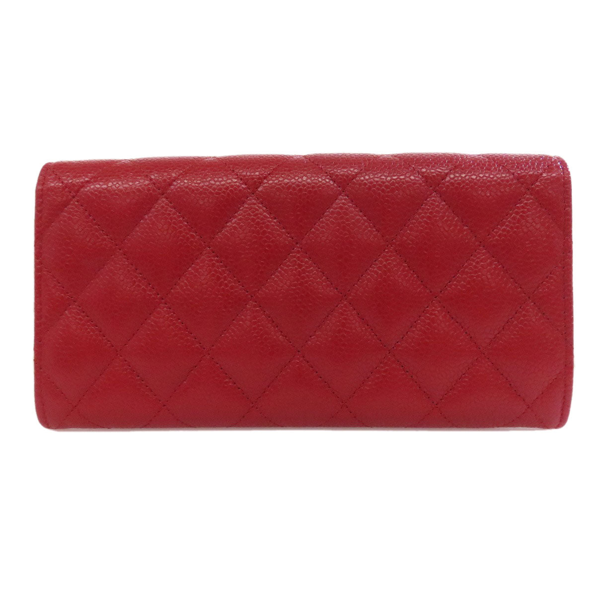 CHANEL シャネル ココマーク マトラッセ シルバー金具 長財布（小銭入れあり） グレインド カーフスキン レディース 中古