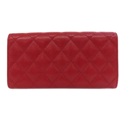 CHANEL シャネル ココマーク マトラッセ シルバー金具 長財布（小銭入れあり） グレインド カーフスキン レディース 中古