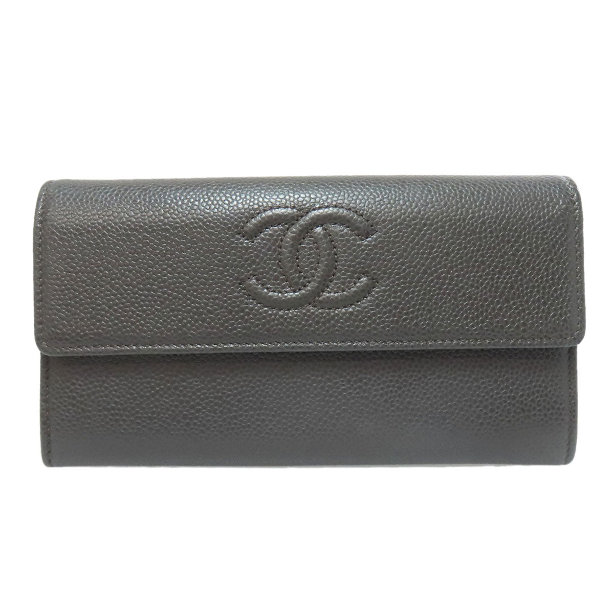 CHANEL シャネル ココマーク 長財布（小銭入れあり） グレインド カーフスキン レディース 中古