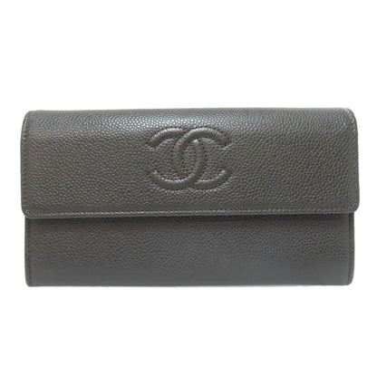 CHANEL シャネル ココマーク 長財布（小銭入れあり） グレインド カーフスキン レディース 中古