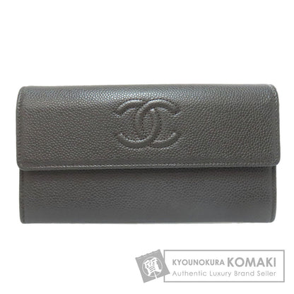 CHANEL シャネル ココマーク 長財布（小銭入れあり） グレインド カーフスキン レディース 中古