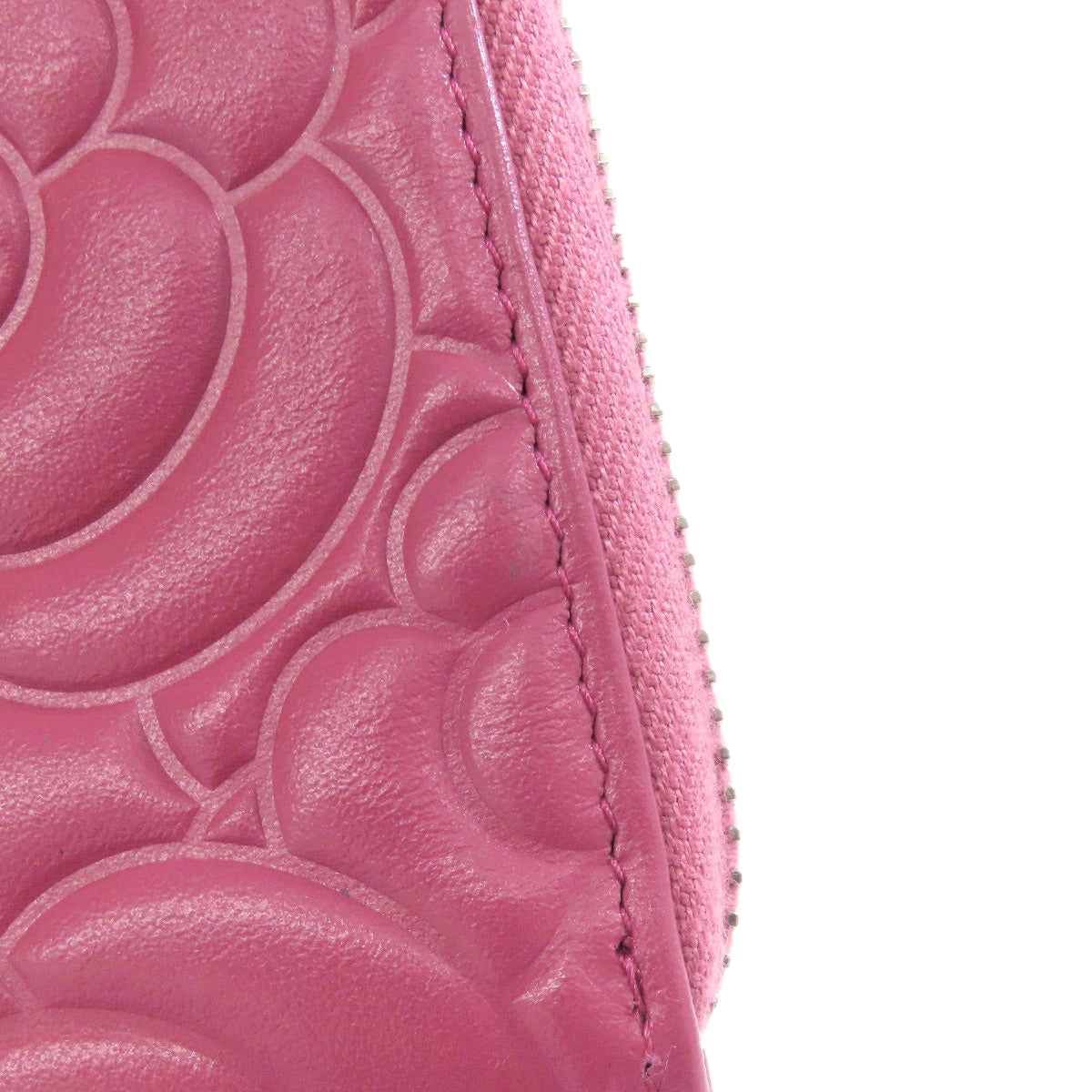 CHANEL シャネル カメリア ココマーク シルバー金具 長財布（小銭入れあり） カーフ レディース 中古
