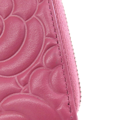 CHANEL シャネル カメリア ココマーク シルバー金具 長財布（小銭入れあり） カーフ レディース 中古