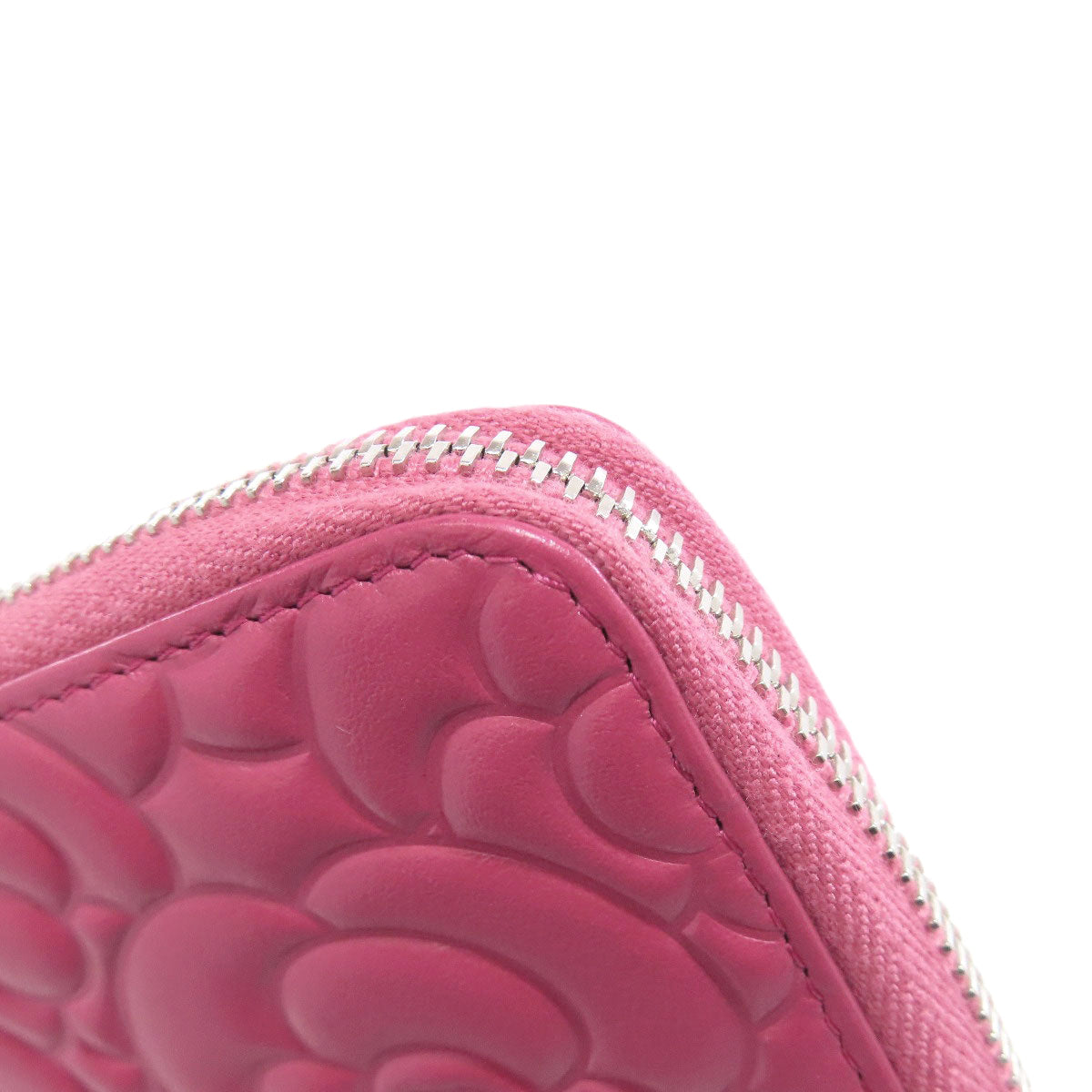 CHANEL シャネル カメリア ココマーク シルバー金具 長財布（小銭入れあり） カーフ レディース 中古