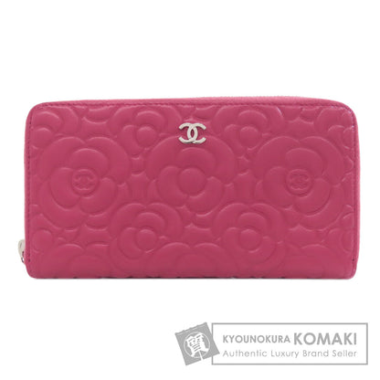 CHANEL シャネル カメリア ココマーク シルバー金具 長財布（小銭入れあり） カーフ レディース 中古