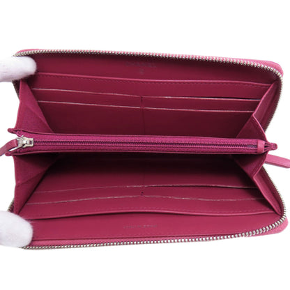 CHANEL シャネル カメリア ココマーク シルバー金具 長財布（小銭入れあり） カーフ レディース 中古